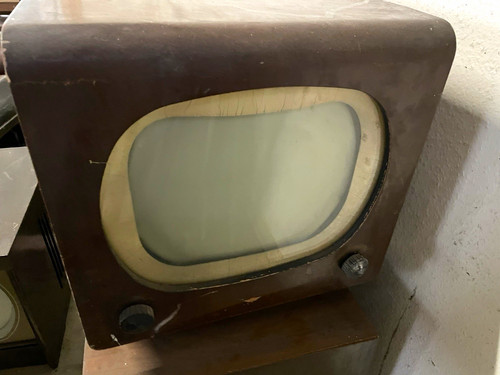 Vintage crt television set - vintage,