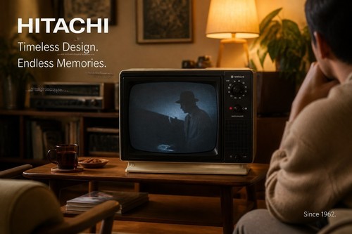 Hitachi retro crt tv - hitachi, p-26