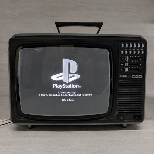 Vintage philips crt colour - crt,